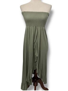 NEW Raviya Swimsuit Coverup Dress Size Small Light sage green smocked strapless